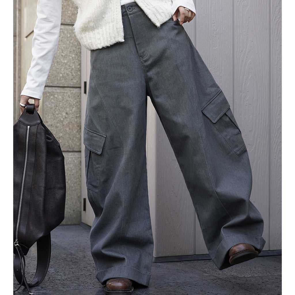 Side pocket loose casual work pants