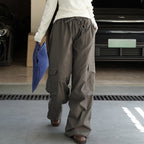 American street elastic drawstring cargo pants