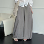 Women’s Linen-Blend High-Waisted Wide-Leg Pants