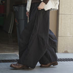 Minimally spliced high waisted fleece loose pants