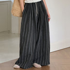 Women’s Striped High-Waisted Wide-Leg Pants