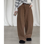 Stitch versatile casual straight leg wide leg pants