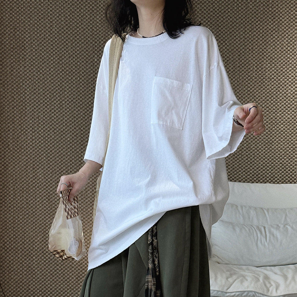 Oversized Cotton Pocket T-Shirt