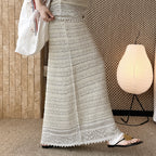 Women’s Textured Knit A-Line Midi Skirt