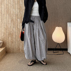 Decorative Balloon Pants Buttoned Cuffed Pants