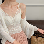 Women’s Lace Corset Camisole with Built-in Bra