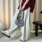 Retro washed casual slimming wide leg pants
