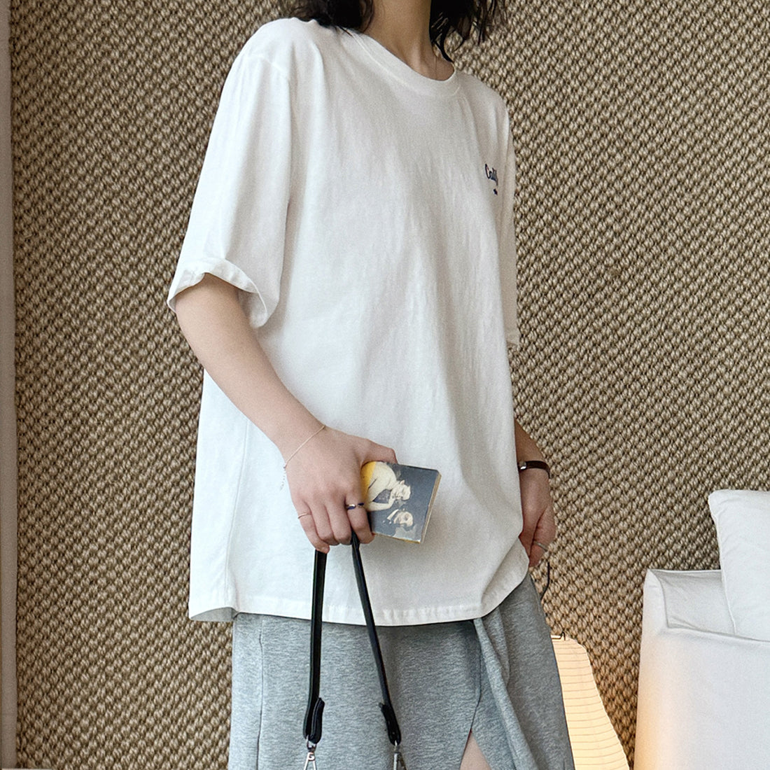 Women’s Oversized California Letter Print Cotton T-Shirt