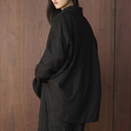 Simple cotton padded dark grid shirt loose and comfortable cotton jacket