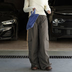 American street elastic drawstring cargo pants