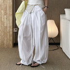 Women’s Japanese-Style Balloon Pants with Ruffled Waist