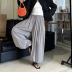 Decorative Balloon Pants Buttoned Cuffed Pants