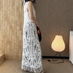 sleeveless long vest lace knit cardigan v neck button down hollow out lightweight layering top
