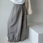 Women’s Linen-Blend High-Waisted Wide-Leg Pants