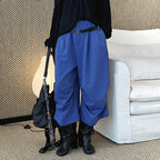 high waist wide leg pants lyocell cotton draped loose trousers casual pleated baggy pants