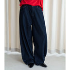 Retro high waisted back cross stitched jeans