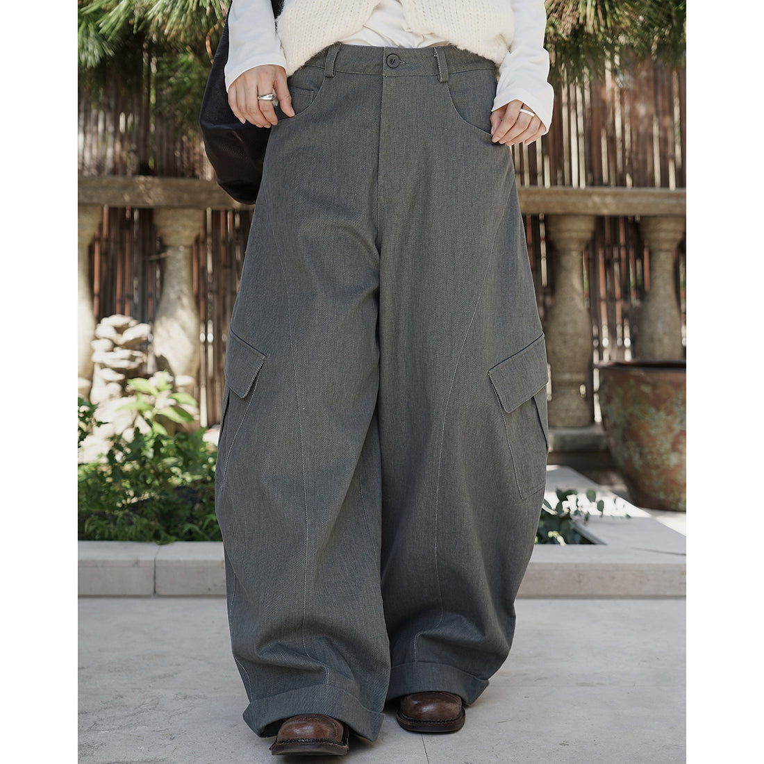 Side pocket loose casual work pants