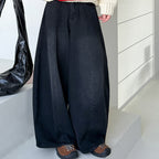 American retro fleece warm loose jeans