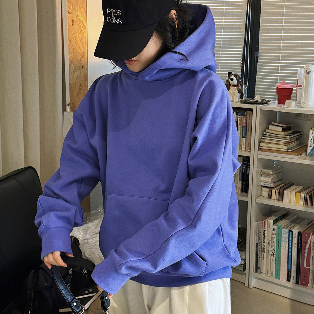 Retro loose long sleeved hooded sweatshirt