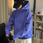 Retro loose long sleeved hooded sweatshirt
