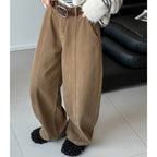 Stitch versatile casual straight leg wide leg pants
