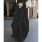 Minimally spliced high waisted fleece loose pants