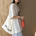 Round neck sausage dog letter printed short sleeve T-shirt top