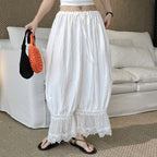 Women’s Lace Trim Lantern Wide Leg Pants