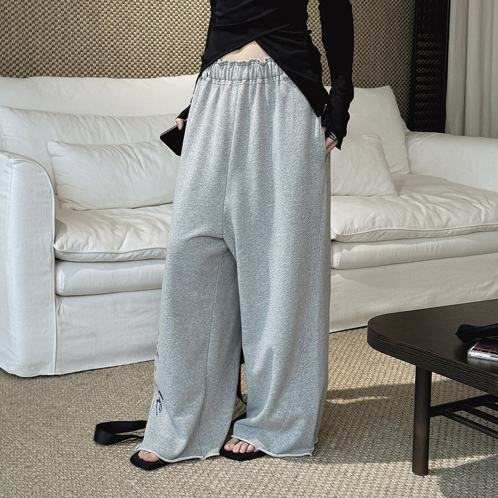 Women’s Oversized Wide Leg Sweatpants with Letter Print