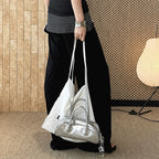 Extremely simple style non removable striped layered casual pants