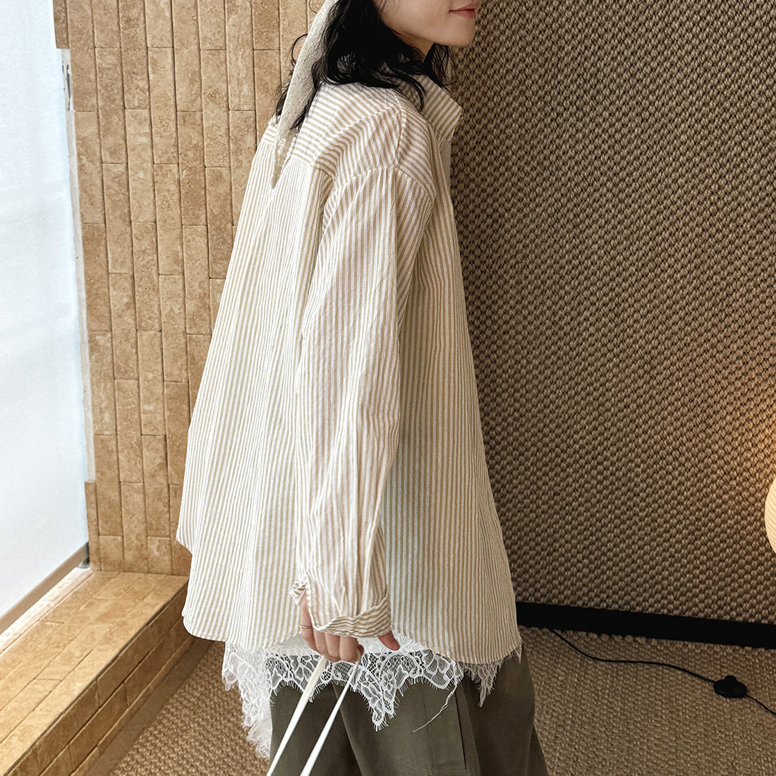 Oversized Cotton Striped Shirt