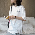Women’s Oversized California Letter Print Cotton T-Shirt