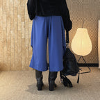 high waist wide leg pants lyocell cotton draped loose trousers casual pleated baggy pants