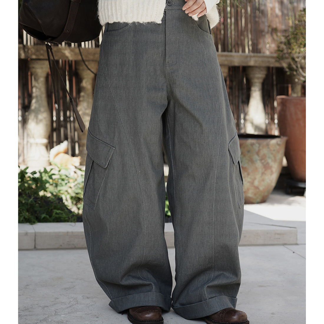 Side pocket loose casual work pants