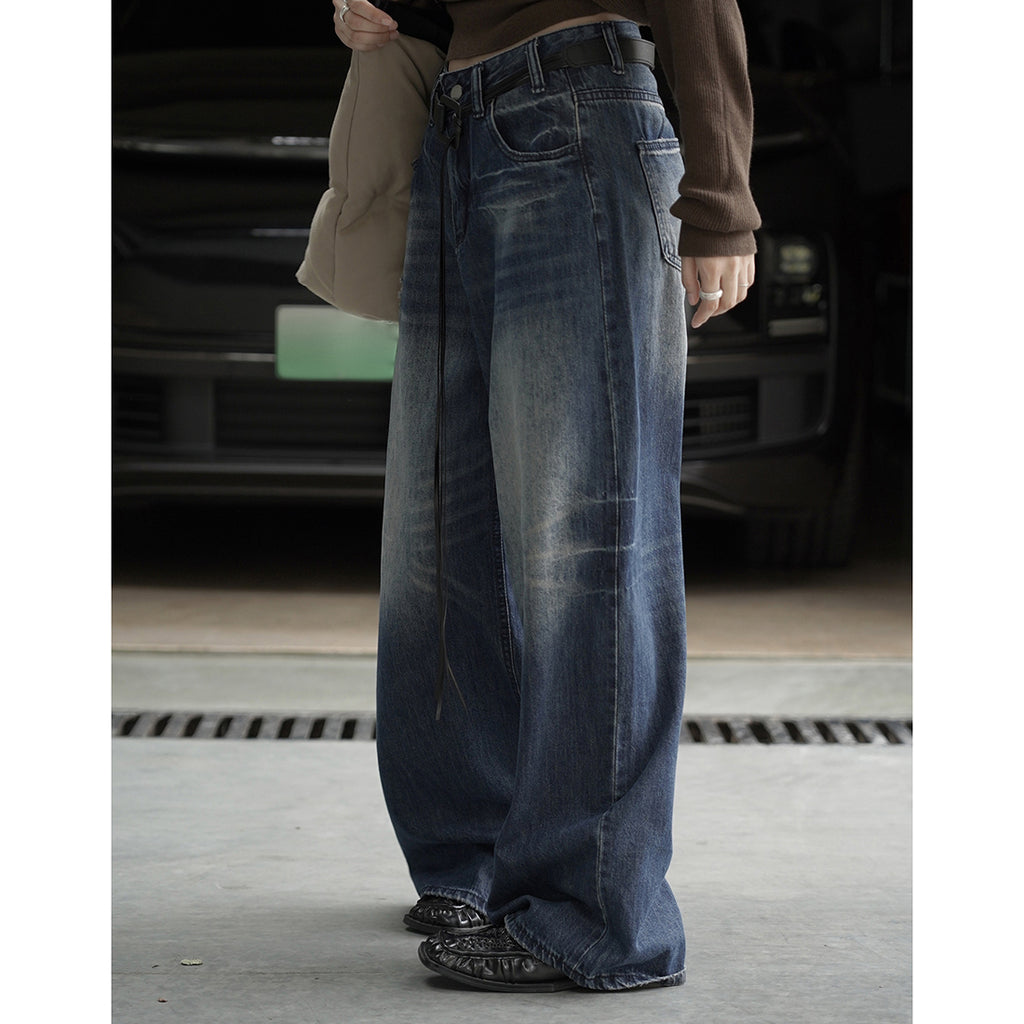 Retro ripped slim casual pants jeans