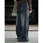 Retro ripped slim casual pants jeans