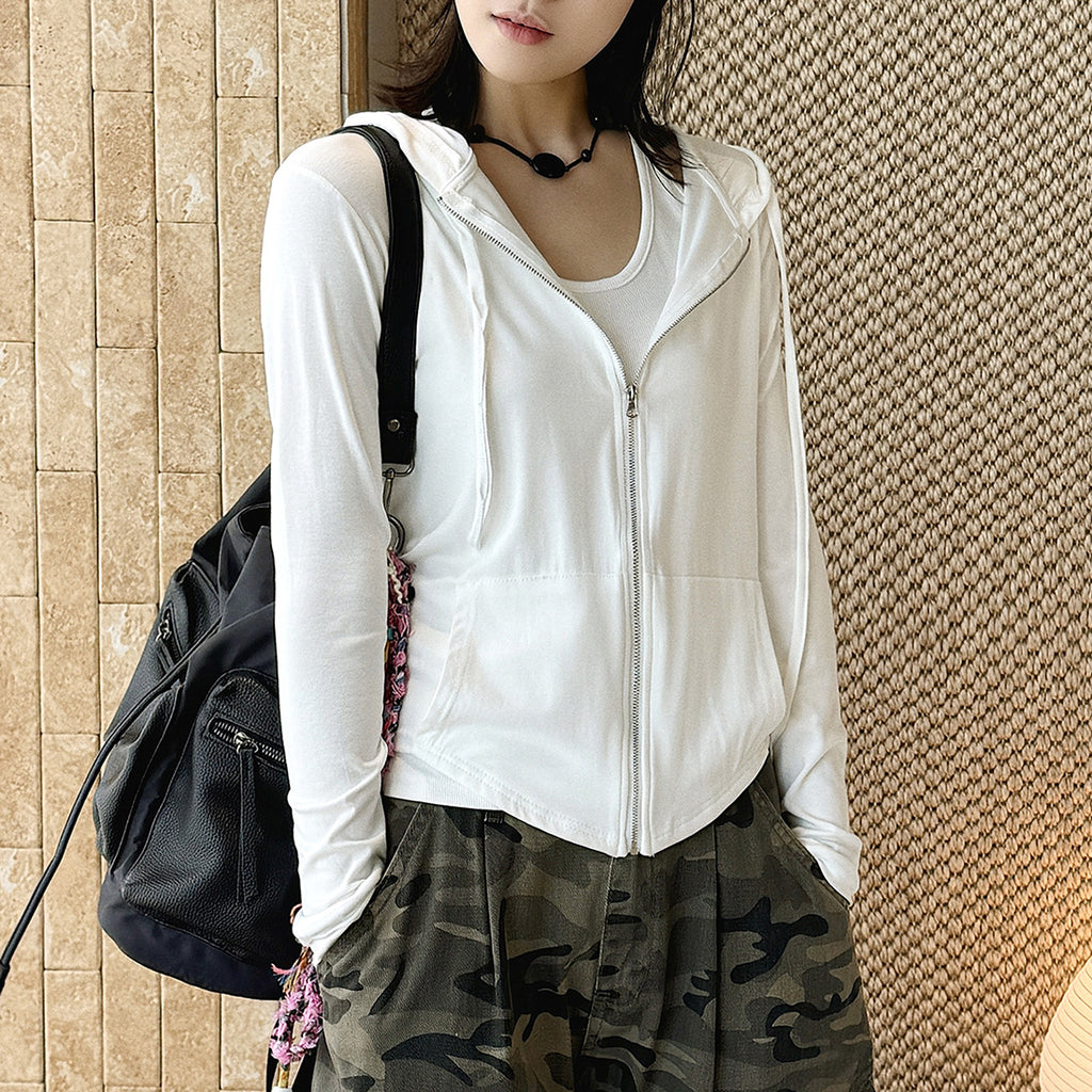 Women’s Slim Fit Hooded Zip-Up Cardigan Jacket