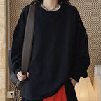 oversized long sleeve sweatshirt cotton loose fit crew neck pullover casual top
