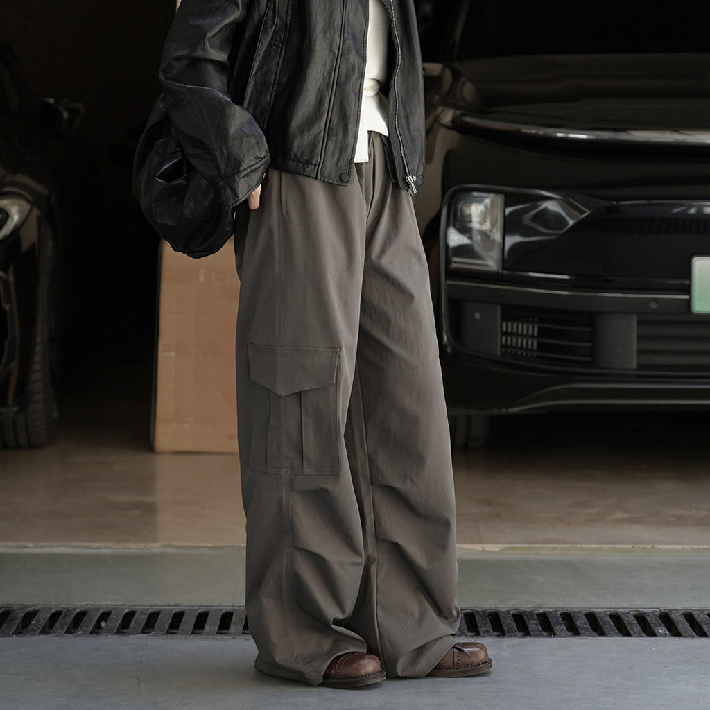 American street elastic drawstring cargo pants