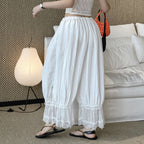 Women’s Lace Trim Lantern Wide Leg Pants