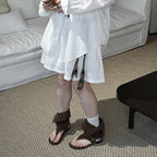 High Waist Linen Cotton Drawstring Bermuda Shorts - Multiple Colors