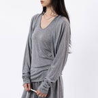 Curved short slim fit cardigan top