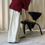 Retro washed casual slimming wide leg pants