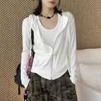 Women’s Slim Fit Hooded Zip-Up Cardigan Jacket