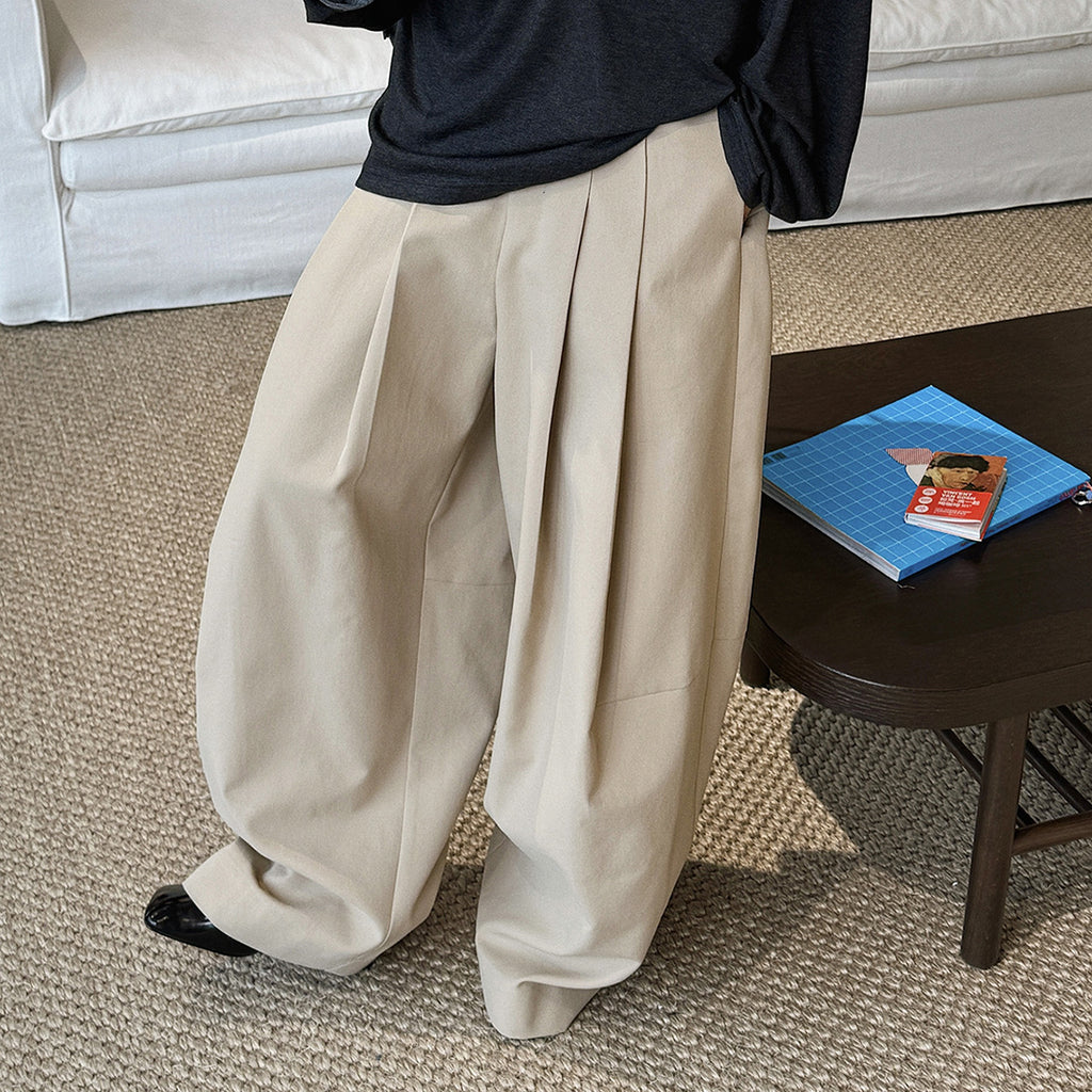 wide leg trousers women high waist loose draped straight pants