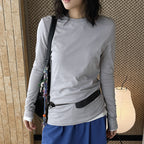 Slim fit round neck long sleeve base layer top