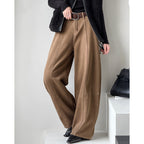 Stitch versatile casual straight leg wide leg pants