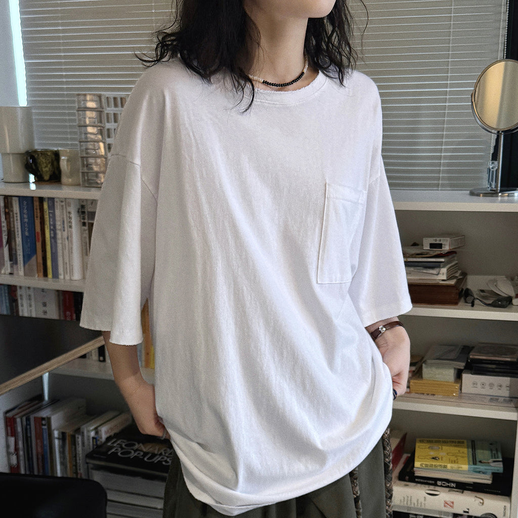 Oversized Cotton Pocket T-Shirt