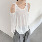 Women’s Off-Shoulder Knit Long-Sleeve Top