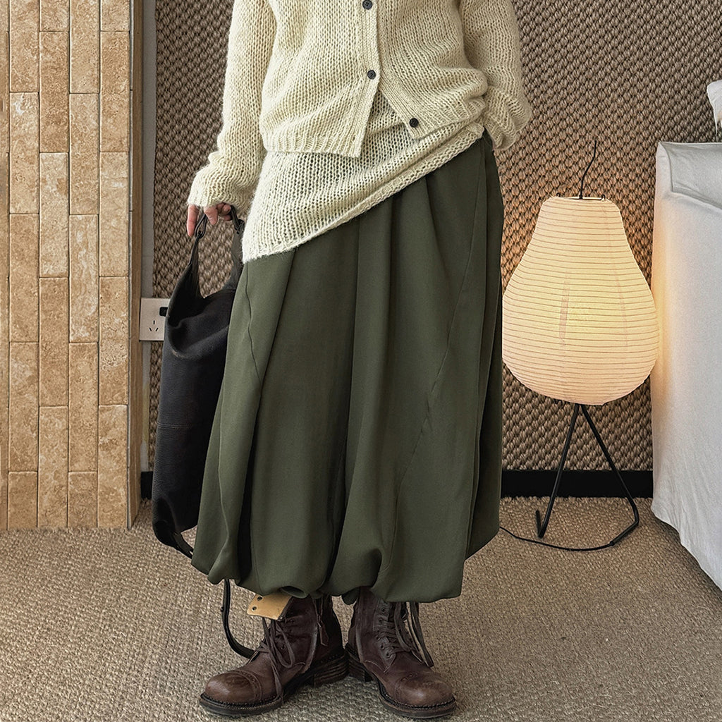 loose harem pants high waist lyocell wide leg pants draped casual baggy trousers